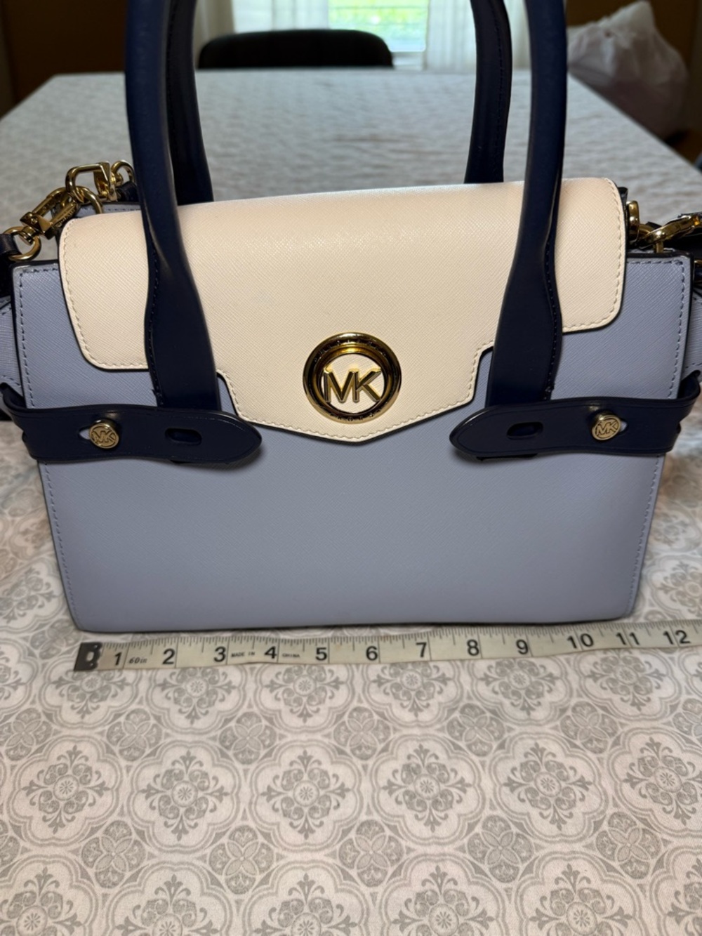Michael Kors Carmen Flap Belted Satchel - Picture 13 of 16